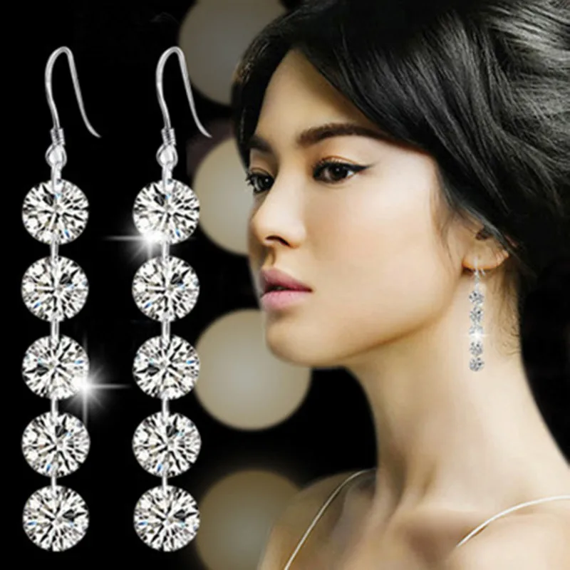 SILV brand hot sell fashion ladies drop earrings 925 silver earrings