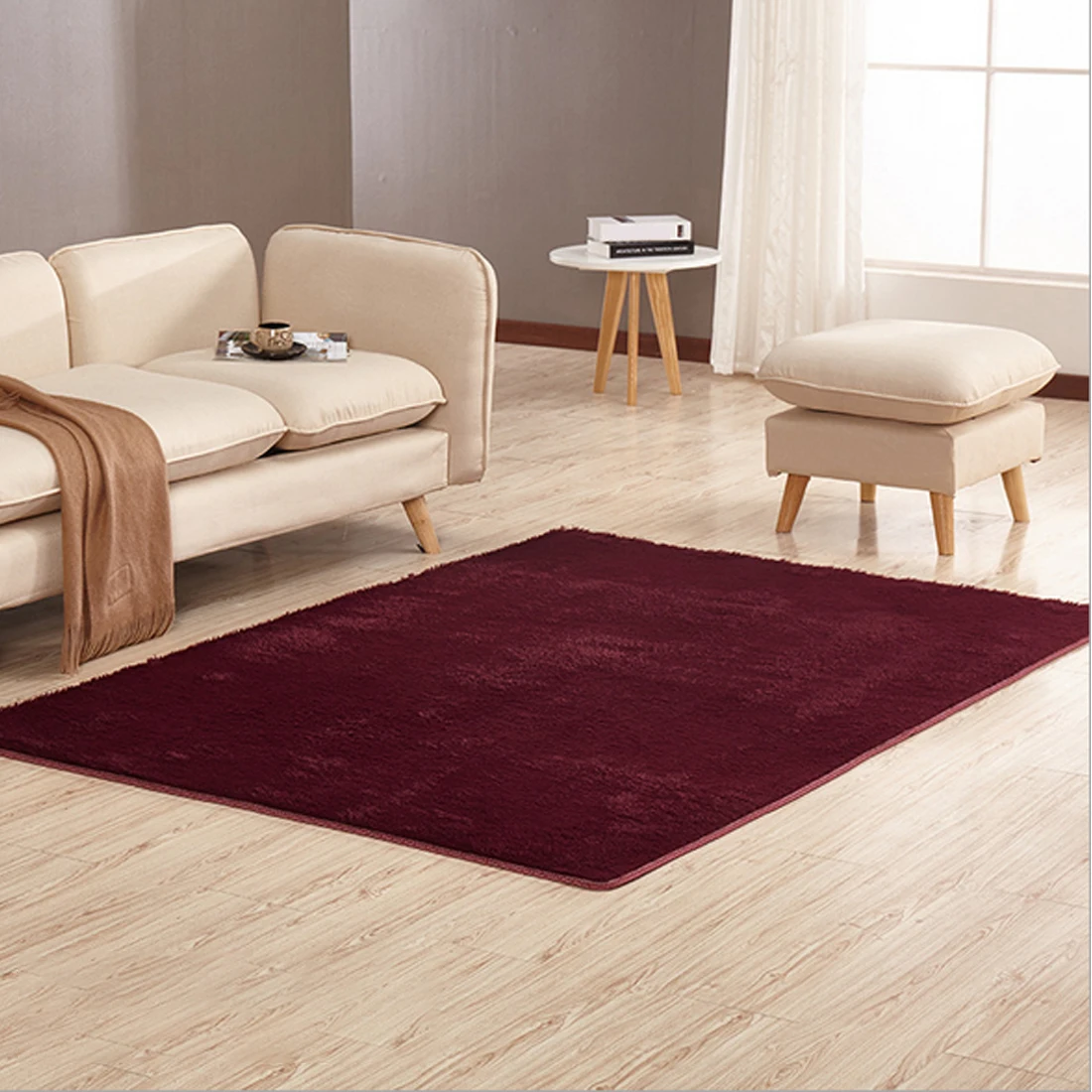 

Warm Soft Shaggy Carpet Anti skid Plush Floor Rugs Fluffy Mats Kids Room Faux Fur Area Rug Mats Silky Rugs For Living Room