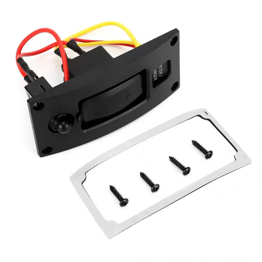 5V3.4A Waterproof Boat Marine RV Dual Port USB Charger Meter Panel Switch With Circuit Breaker | Автомобили и мотоциклы