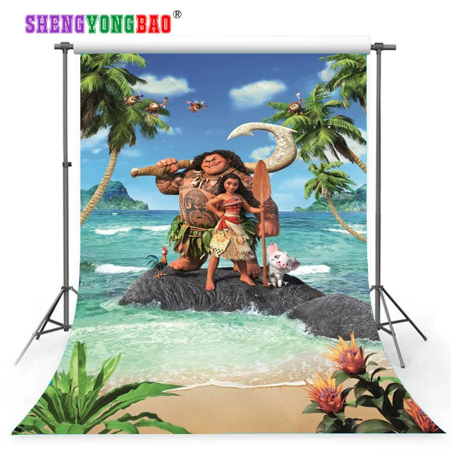 

SHENGYONGBAO Vinyl Digital Printed Backdrops for Photography moana theme Photo Studio Background NYHSH-5201