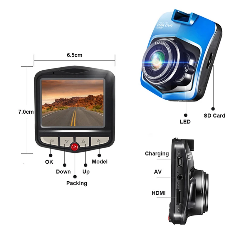 Мини Автомобильная dvr камера Dashcam Full HD 1080P Автомобильный видео регистратор рекордер g-сенсор ночное видение тире камера циклическая запись