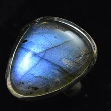 Lovegem подлинный синий огонь Лабрадорит Кольцо 925 пробы серебро, размер: 6, AR3882
