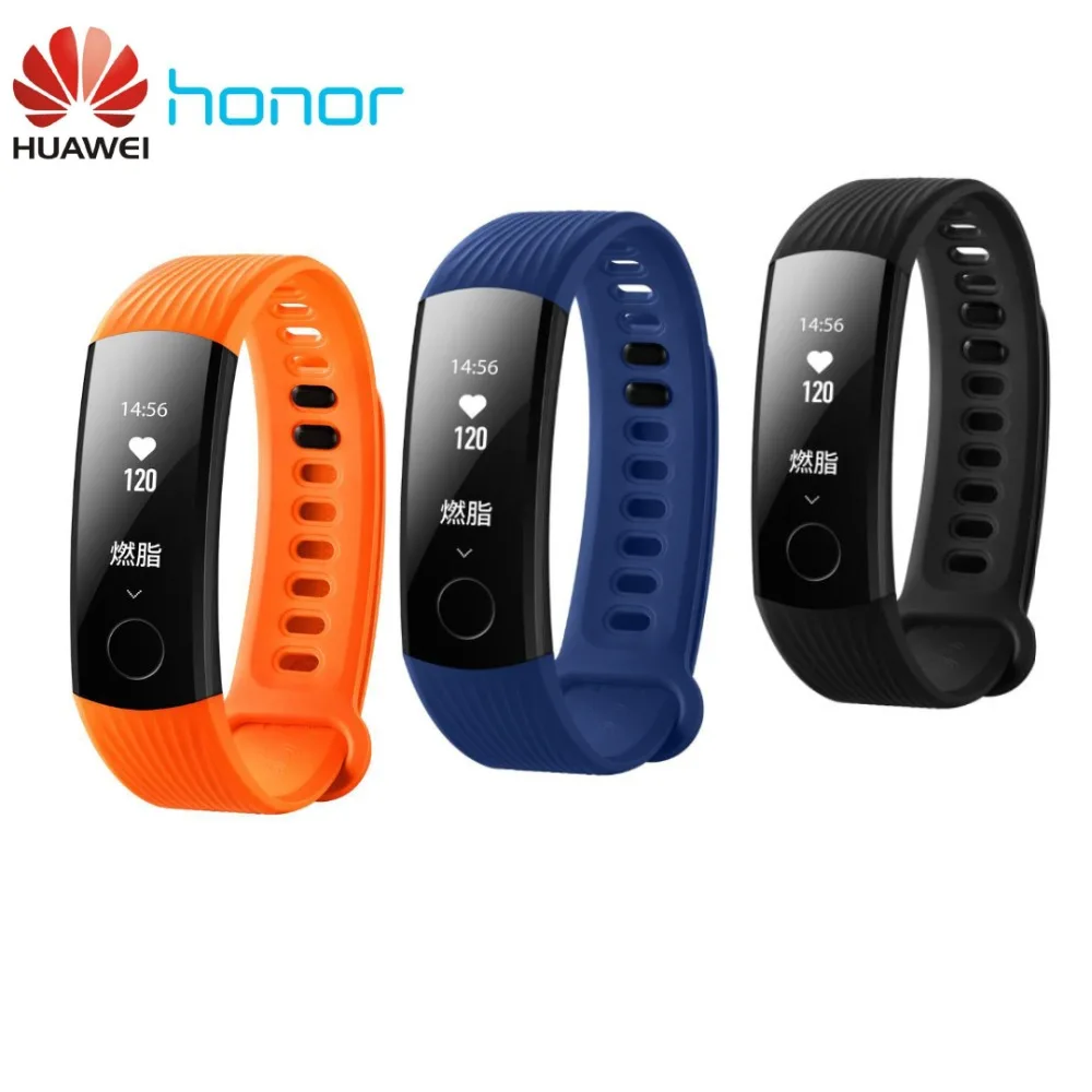 

2018 Original Huawei Honor Band 3 Smart Wristband Real-time Heart Rate Monitoring 5ATM Waterproof for Swimming Fitness Tracker