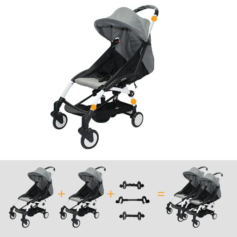 Детское yoya Универсальный соединитель коляски для близнецов подходит для большинства типов колясок аксессуары для близнецов разъем для корзины