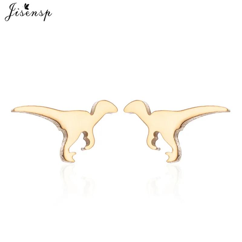 

Jisensp Cute Female Stainless Steel Dinosaur Stud Earrings Fashion Mini Stud Earring for Girls Birthday Minimalist Jewelry Gift