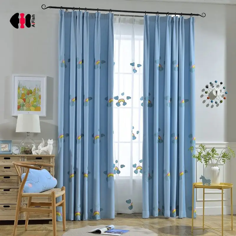 Aliexpress.com : Buy Rustic Rainbow Embroidered Curtains ...