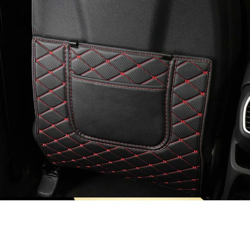 Lsrtw2017 волоконная кожа заднего сиденья автомобиля анти-удар коврик для hyundai Santa Fe 4-го поколения