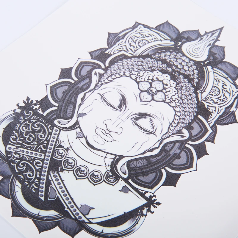 Будда вера Водонепроницаемый татуировки наклейки пот Прочный красивые полосы логотип горячая Распродажа тату Цветок на руку татуировки наклейки