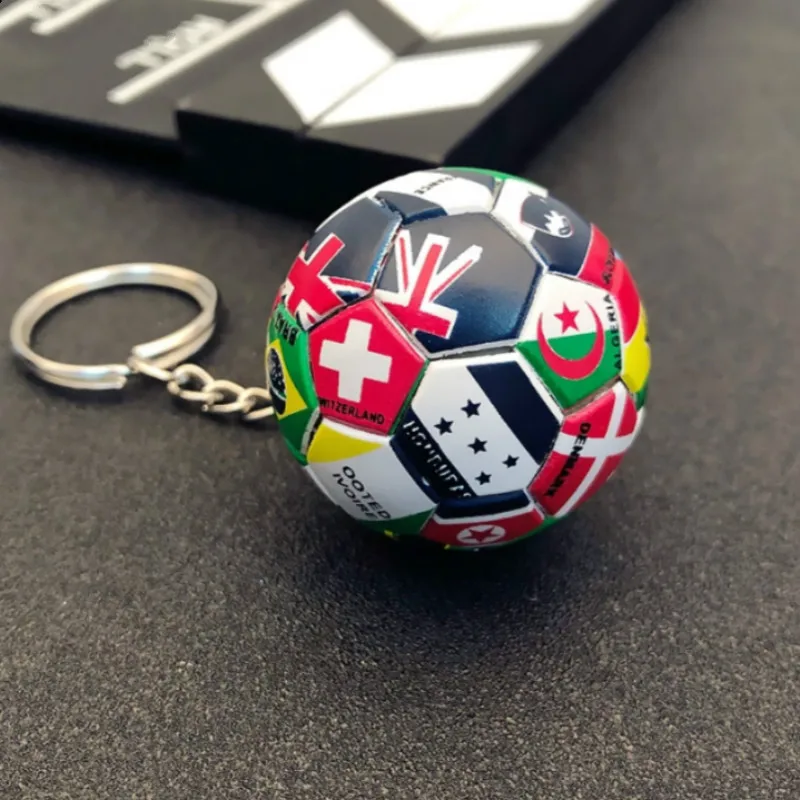 

Ckysee World Flag Football Key Chain Country Soccer Fans Keychain Keyring Souvenir Women Men Bag Pendant Keys Accessories Diy