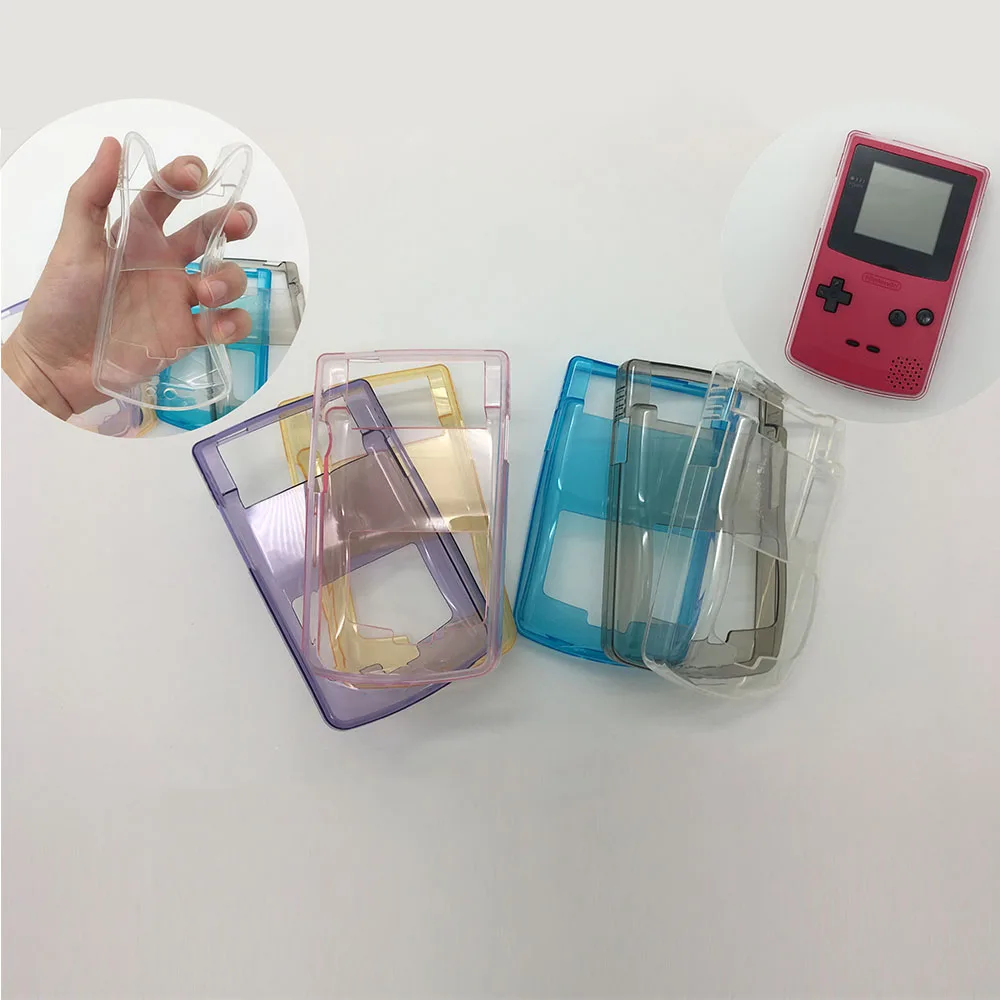 Transparent TPU Gamepad Protective Case For Nintendo GBC Console Shell Protection Clear Case Cover Nintend Accessories 4colors