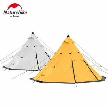 

Naturehike Pyramid Camping Tent 5-8 Persons Windproof Rainproof Camping Large Space Family Tent Hiking Tourism Tent