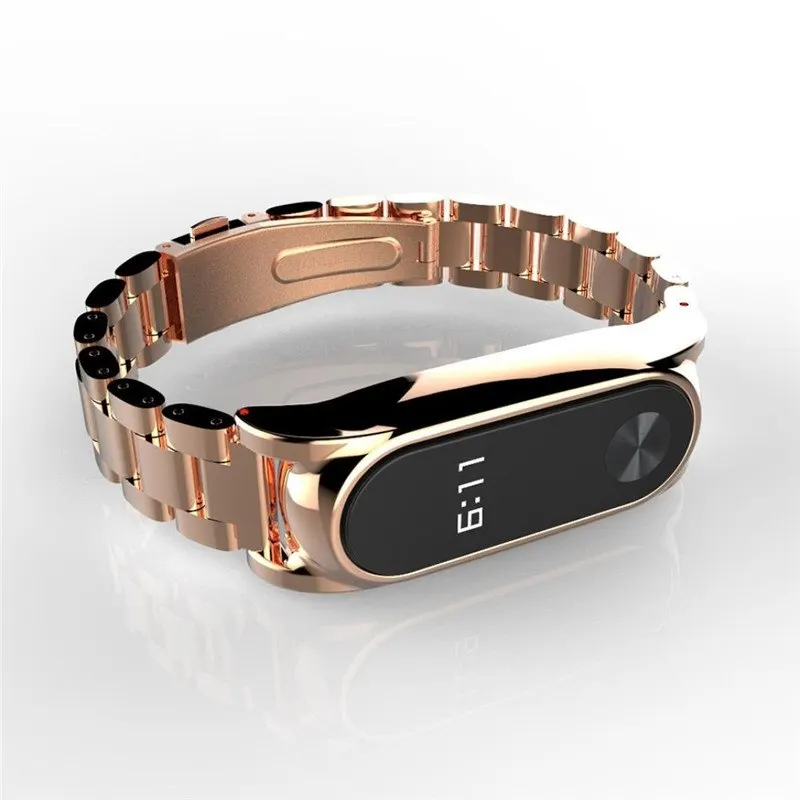 Сменный ремешок из нержавеющей стали для Xiaomi Miband 2 женский и мужской модный