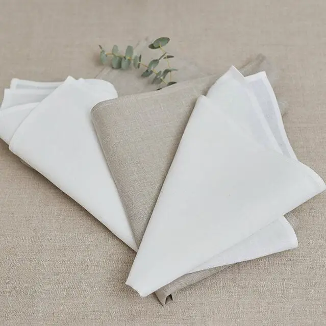 

Soft White polycotton plain white napkin 29*29cm(12X12" INCH)