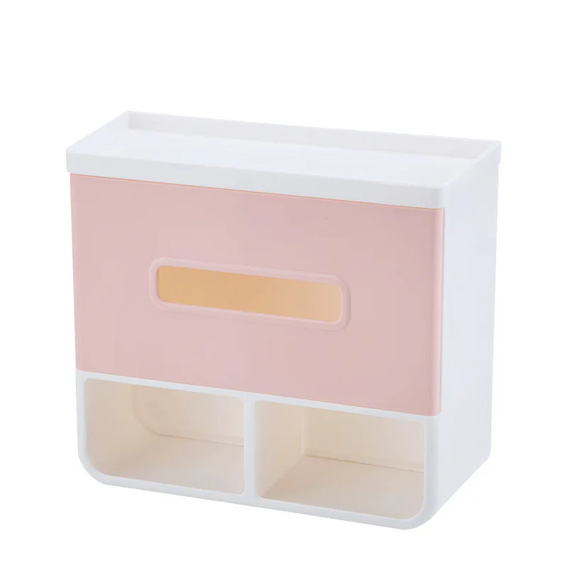 ONEUP держатель для туалетной бумаги Дырокол бесплатно пластиковая коробка для одноразовых салфеток многосетчатый стеллаж для хранения для ванной кухни портативные бумажные Держатели - Цвет: Pink