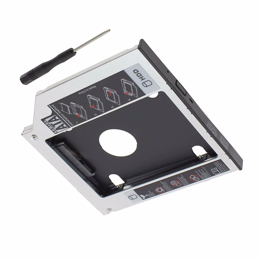 2.5 &quotSATA Алюминий 2nd жесткий диск SSD HDD Caddy Bay адаптер для Fujitsu Lifebook A530 a531 AH530 t731 t900 t901