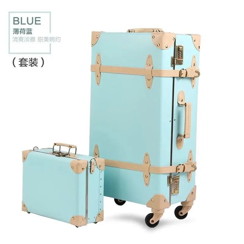 PU Leather trolley suitcases and travel bags 20"22"24"inch carry on rolling luggage pu leather suitcase