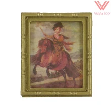 OMoToys смола рама рыцарь Настенная роспись кукольный домик Миниатюрный 1:12