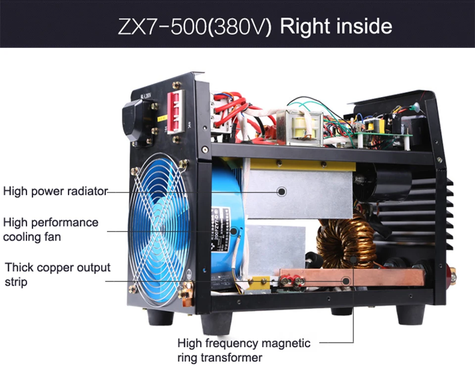 Стыковой сварочный аппарат ZX7-500 Модернизированная версия промышленный 380 В 49KVA 12600 Вт высокой мощности двойной модуль IGBT для 32 мм стальной бар стыковая сварка