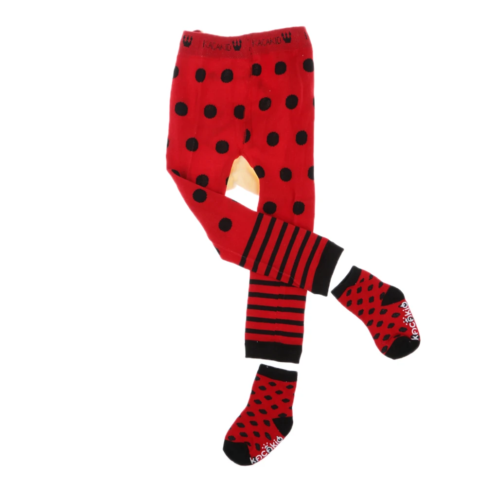 Boys Girls Warm Animal Cartoon Leggings PP Pants with Socks Yellow Bee