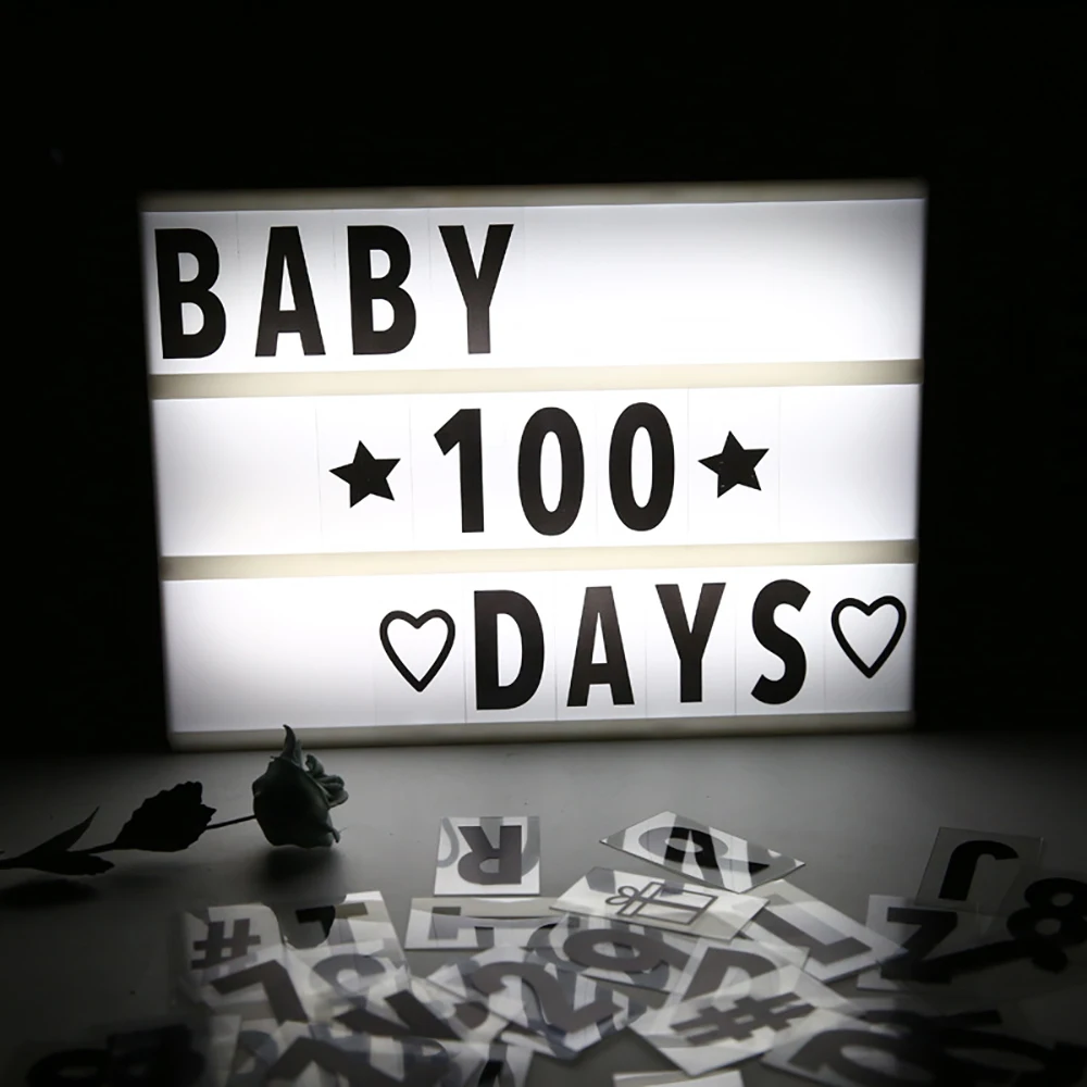 

A4 Size LED Combination Light Box with Letters DIY Cards Puzzle Night Lamp USB PORT Powered Cinema Lightbox Creative lamps
