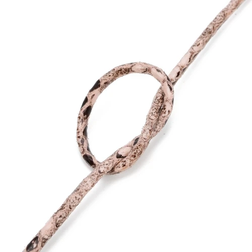 Высокое качество 5 ярдов/партия Леопардовый принт PU плетеные кожаные шнуры 3 мм круглый кожаный шнур для Diy Поиск ювелирных изделий из браслетов - Цвет: pink