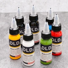 7 бутылок 1 унций краска для татуажа набор краска для тела 30 мл 7 цветов Профессиональная Татуировка Перманентный цвет муравей цветные чернила