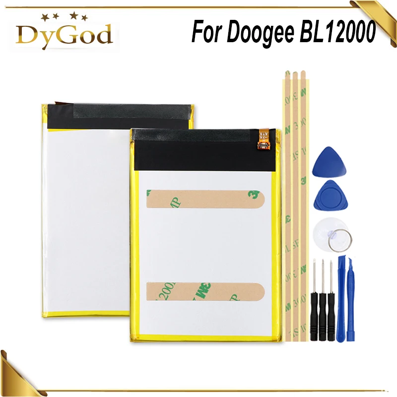 

DyGod 12000mAh Battery For Doogee BL12000 BL12000 Pro High Quality Large Capacity Mobile Phone Replacement Battery+Tools