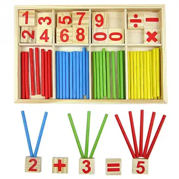 

Math Game Baby Toy Wooden Blocks Montessori Educational Toys Mathematical Intelligence Stick Building Blocks gift