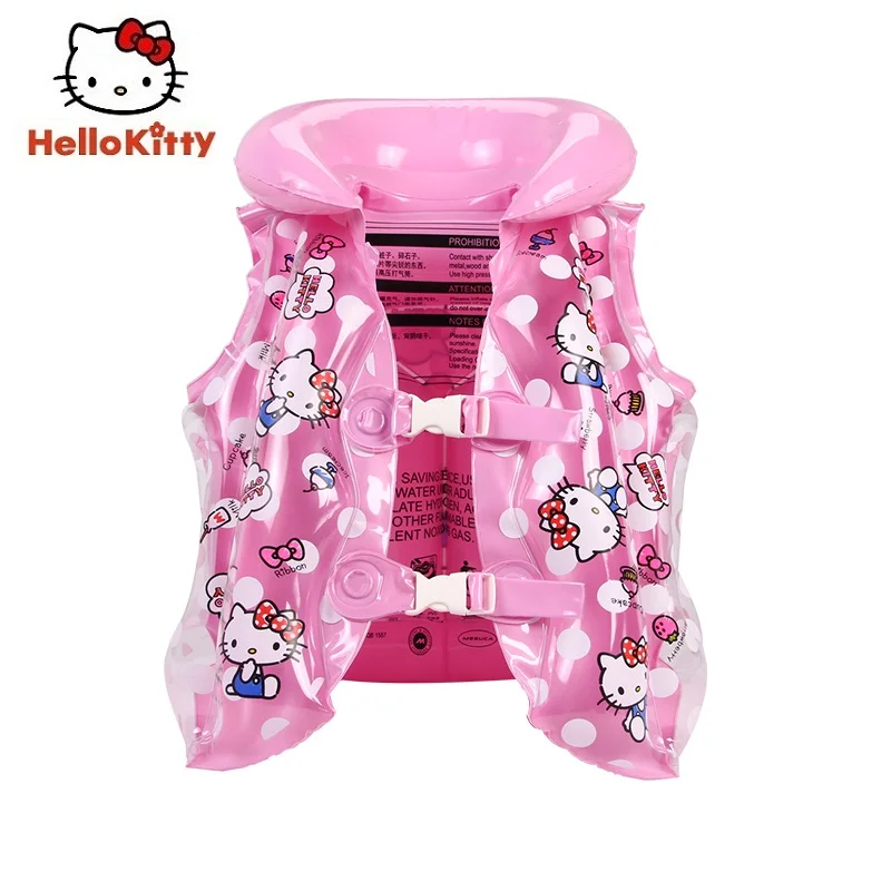 Hello Kitty Child Swimming Vest Safety Life Vest Inflatable Water Sports Protection Kid Swimming