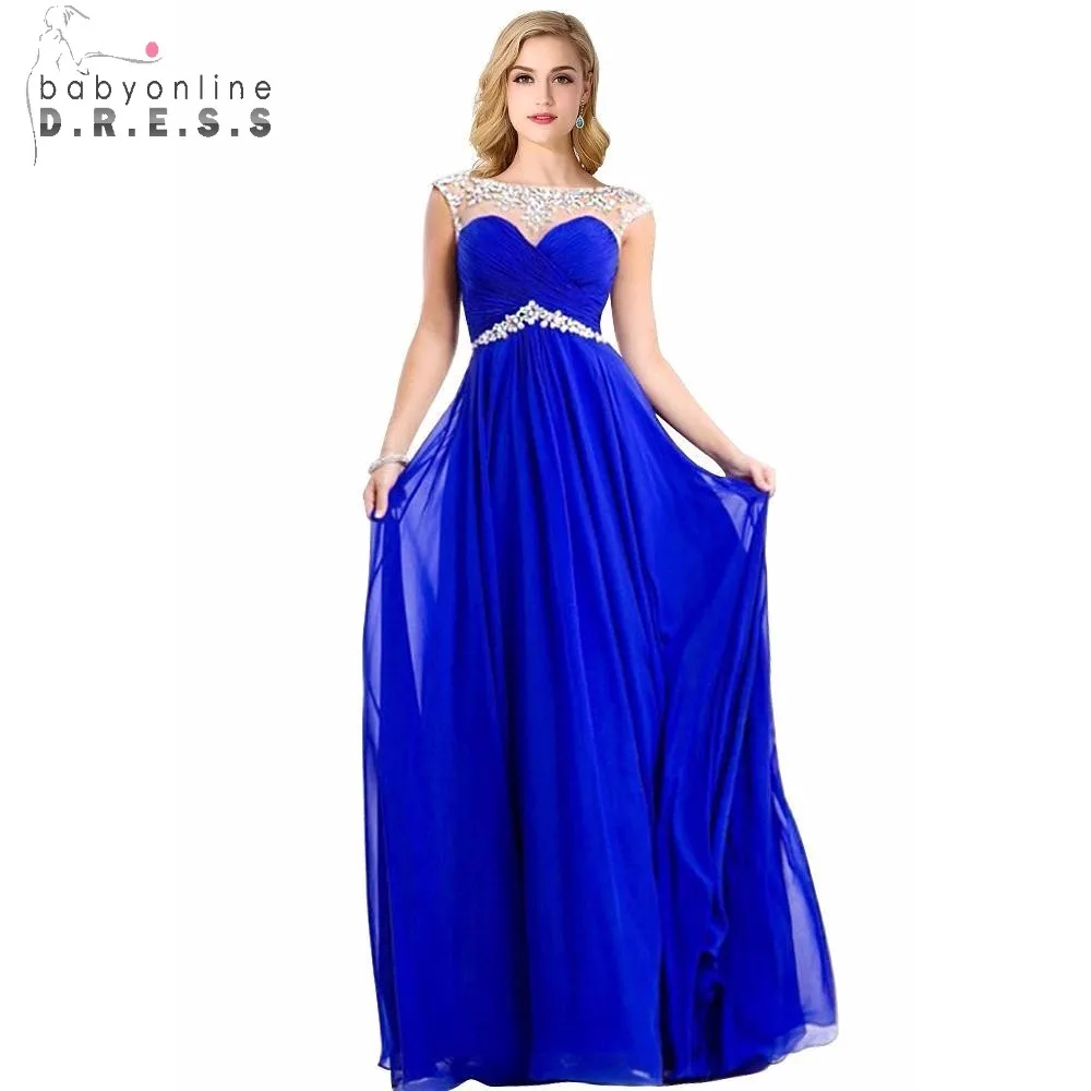 Weddings & Events 2017 New Short Sleeve Crystal Beaded Prom Dresses