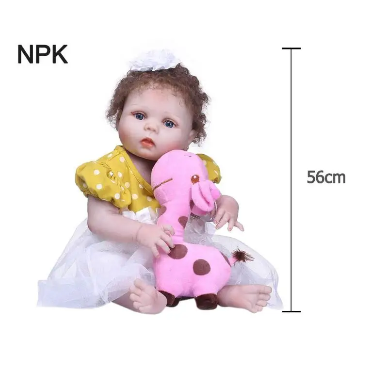 NPK 56 см милые реалистичные моделирование куклы реалистичные винил Reborn Baby Doll игрушка