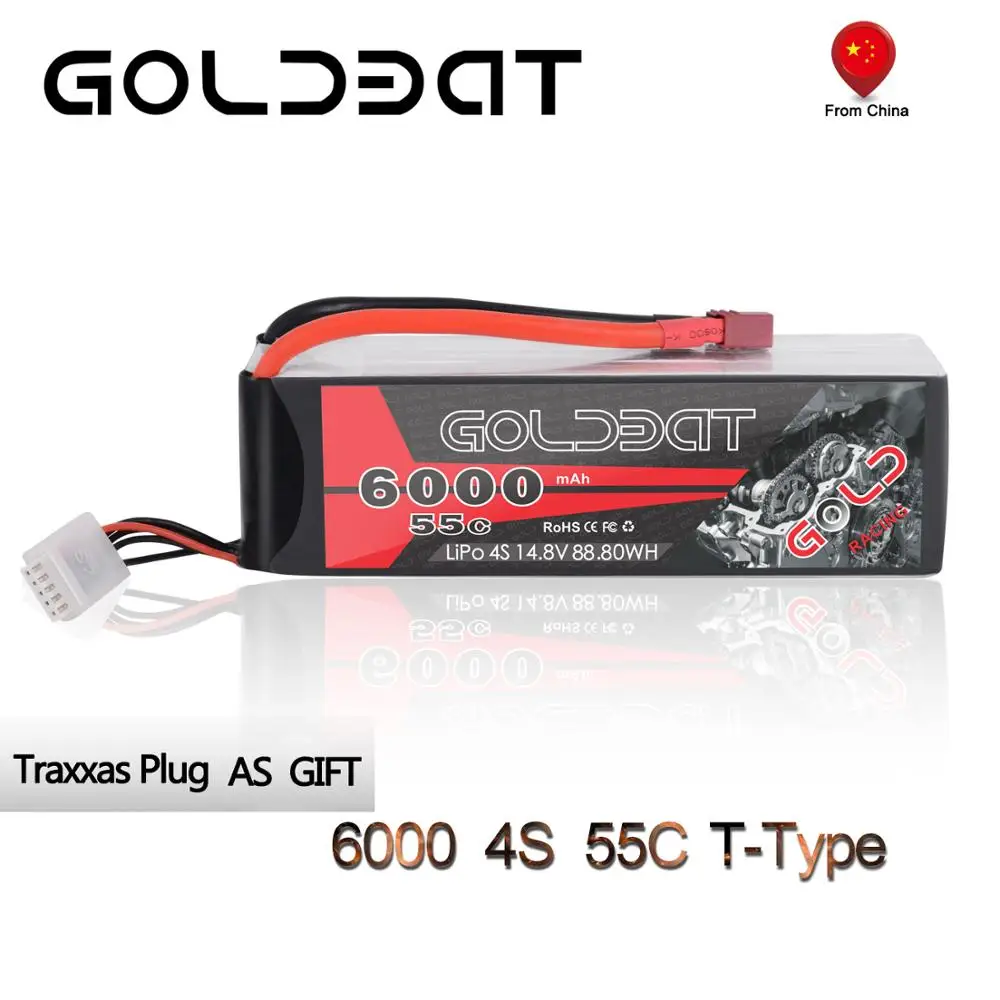 GOLDBAT lipo батарея 6000mAh 14,8 v 4S RC автомобиль lipo 6000mAh 55C батарея LiPo 14,8 v с T XT60 Разъем для RC грузовик RC Heli самолет