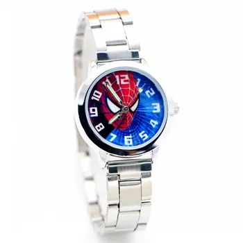 

2019 New Cartoon Spiderman desgin kids watch girls Stainless steel fashion ladies women watches Relojes Montres kol saati