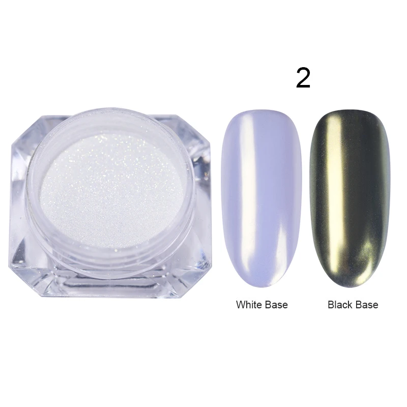 1 коробка Auroras зеркало для дизайна ногтей блестящая пудра металлик черный золотой пыль окунание Блестки для ногтей хромированное пигментное Украшение DIY - Цвет: 11