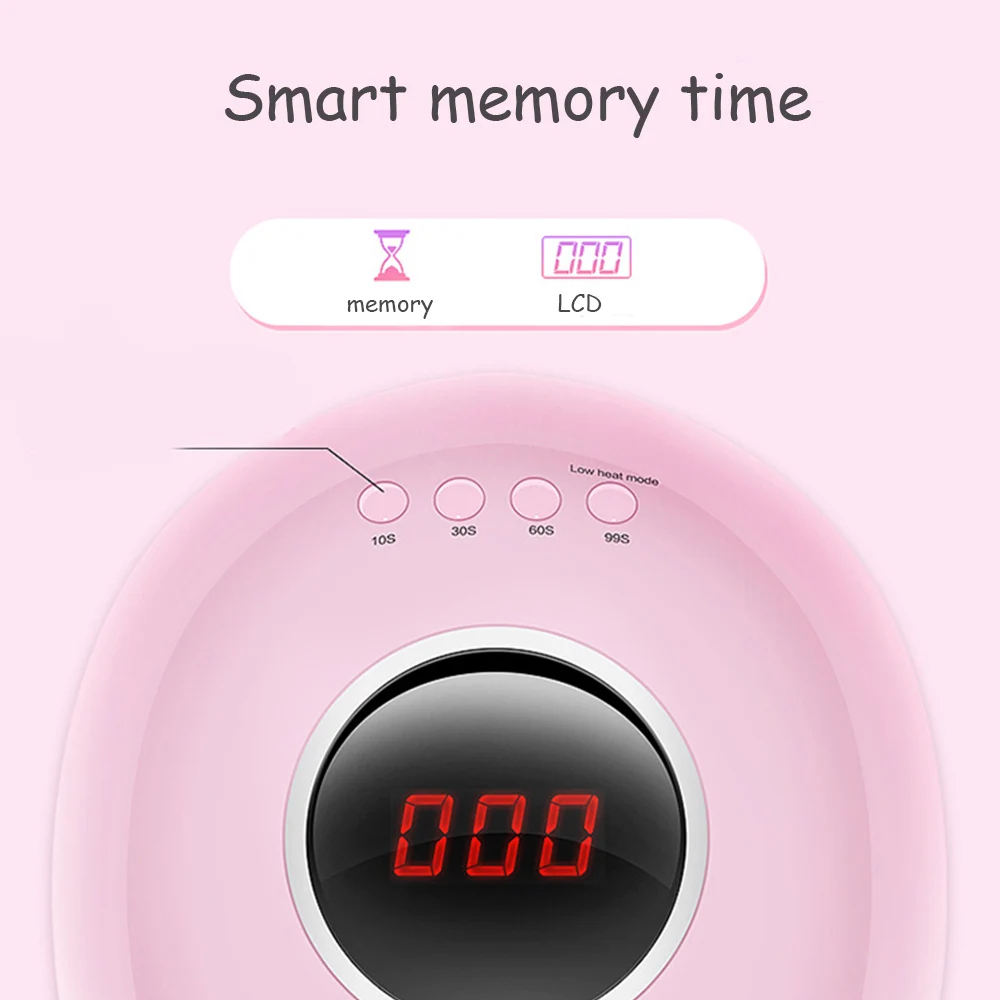 Сушилка для ногтей 72/54/36W УФ-светодиодный гвоздь лампа для Гель-лак для ногтей дисплей светодиодный 10/30/60/99 s таймер лампа для маникюра