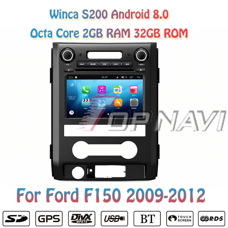 TOPNAVI 8 ''octa Core S200 Android 8,0 DVD мультимедиа плеер для Ford F150 2009 2010 2012 2011 аудио Радио стерео 2DIN gps