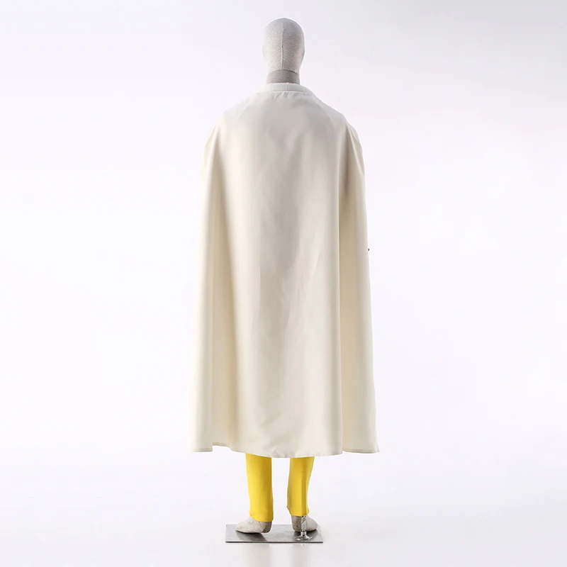 Halloween Anime ONE PUNCH MAN Saitama Cosplay Costume Set: Customize Size Jumpsuit, Cloak, Belt, Gloves Set for Men image 4