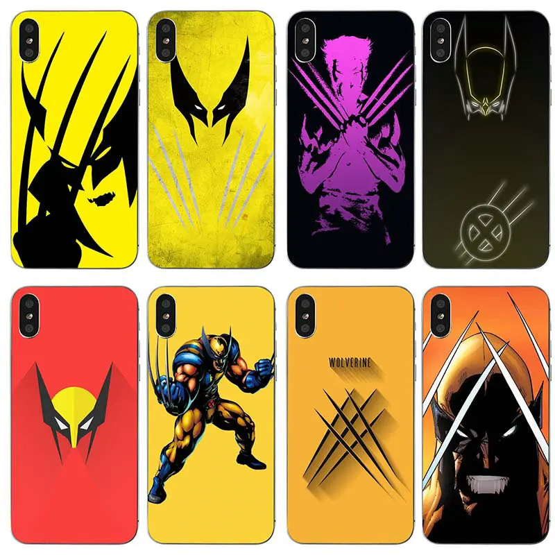 

Hot Comics Wolverine Soft TPU Silicone Mobile Phone Cases for iphone 4 4S 5 5S SE 5C 6 6S 7 8 Plus X XR XS Max Cover Capa Coque