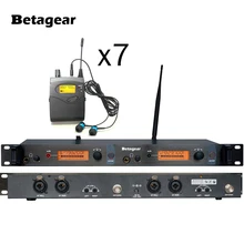 Betagear SR2050 IEM Профессиональный uhf wriless in ear мониторы для музыкальных и певцов 1 передатчик УВЧ диапазона бодипак 7 приемников