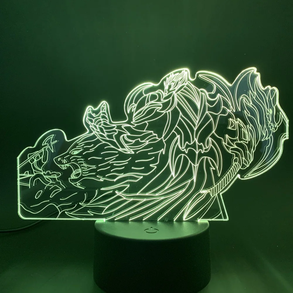 

Table Lamp League of Legends Hero God Woad King Darius Skin 3d Led Night Light Bedside Decor LOL Nightlight for Kids Child Gift