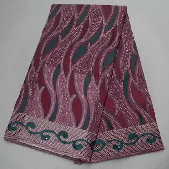 

African Lace Fabric 2019 High Quality Dry Cotton Swiss Voile Lace Nigerian Lace Fabric With Stones Embroidery French Swiss Voile