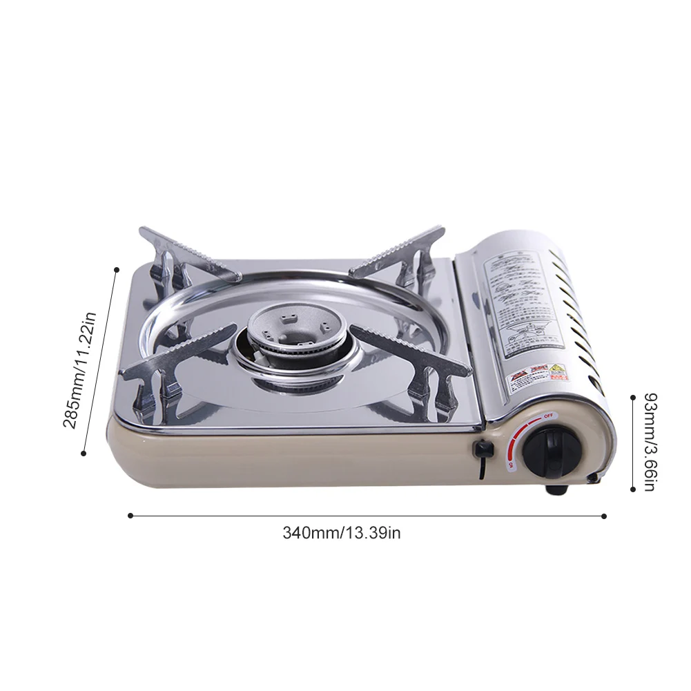 Fogão a Gás em Casa de Aço Inoxidável ao ar Forno a Gás Ultra-fino Portátil Livre Piquenique Acampamento Butano 3 High Quality Esporte e Lazer