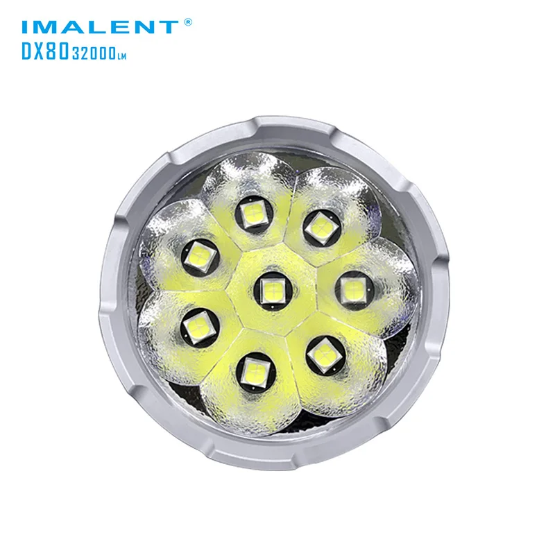 IMALENT DX80 поисковый фонарь 8 * CREE XHP70 СВЕТОДИОДНЫЙ Фонарик max 32000 high lumen дальность луча