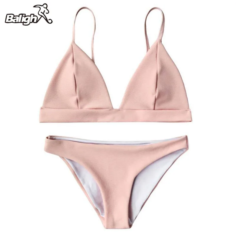 Balight Push Up Brazilian Bikini Set Women 3 Color Vintage Swimwear Brazilian low-rise solid color bikini split swimsuit Balight Push Up Brazilian Bikini Set Women 3 Color Vintage Swimwear Brazilian low-rise solid color bikini split swimsuit