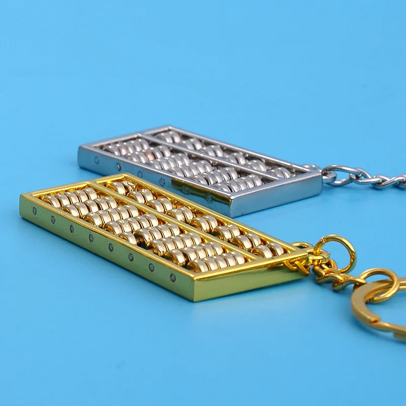 4 стиля металлический брелок Abacus кулон модель мини золото счеты серебро школьный