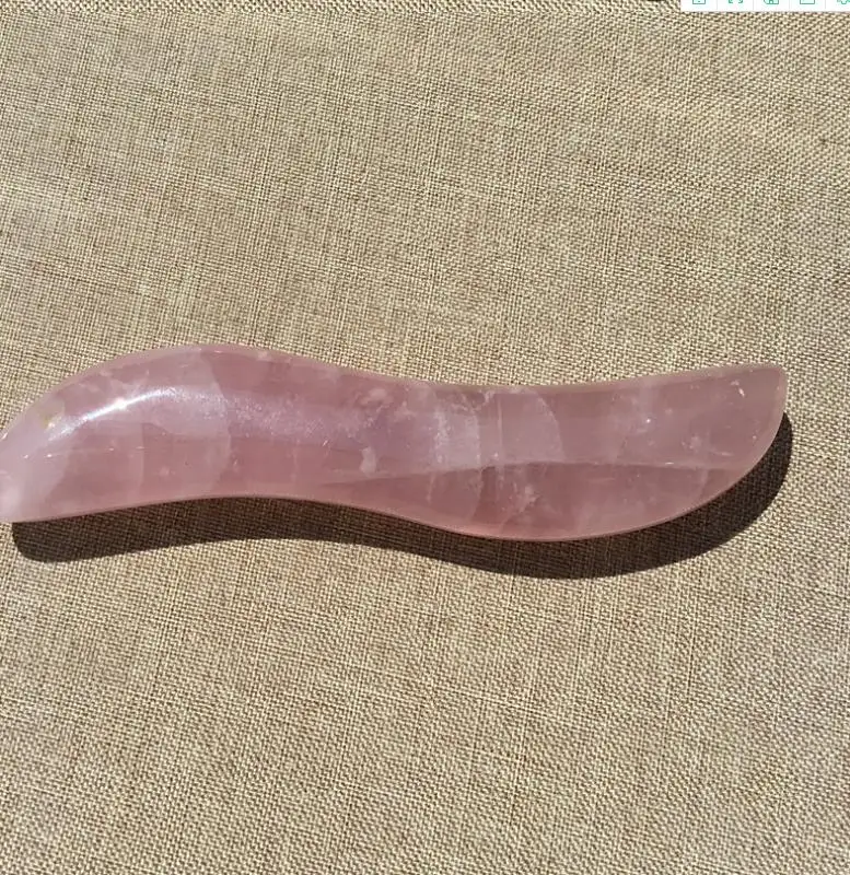 1 шт. натуральный розовый КВАРЦЕВЫЙ массажный жезл расслабляющий палочка точечная палочка рейки Целебный Камень для тела чакра для массажа лица - Color: Light Grey