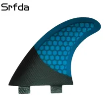 Srfda для FCS коробка досок для серфинга плавники Подруливающее установить Surf плавник стекловолокна hongey бомба Размер G5/M Синий углеродное волокно ласты