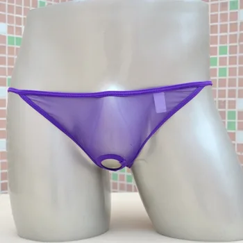

Sexy Men Open Crotch See Through Mesh Underwear G-string Breathable Briefs Transparent Erotic Lingerie G-string Gay Wear FX1005