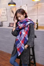 2016 Women Tartan Plaid Scarf Cashmere Scarf Brand New Designer Unisex Acrylic Scarves Basic Shawls Blanket