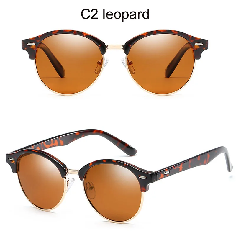 Модные солнцезащитные очки для мужчин, новинка, круглые солнцезащитные очки, роскошные Брендовые очки, ретро поляризованные очки для вождения, мужские очки Oculo - Цвет линз: 2